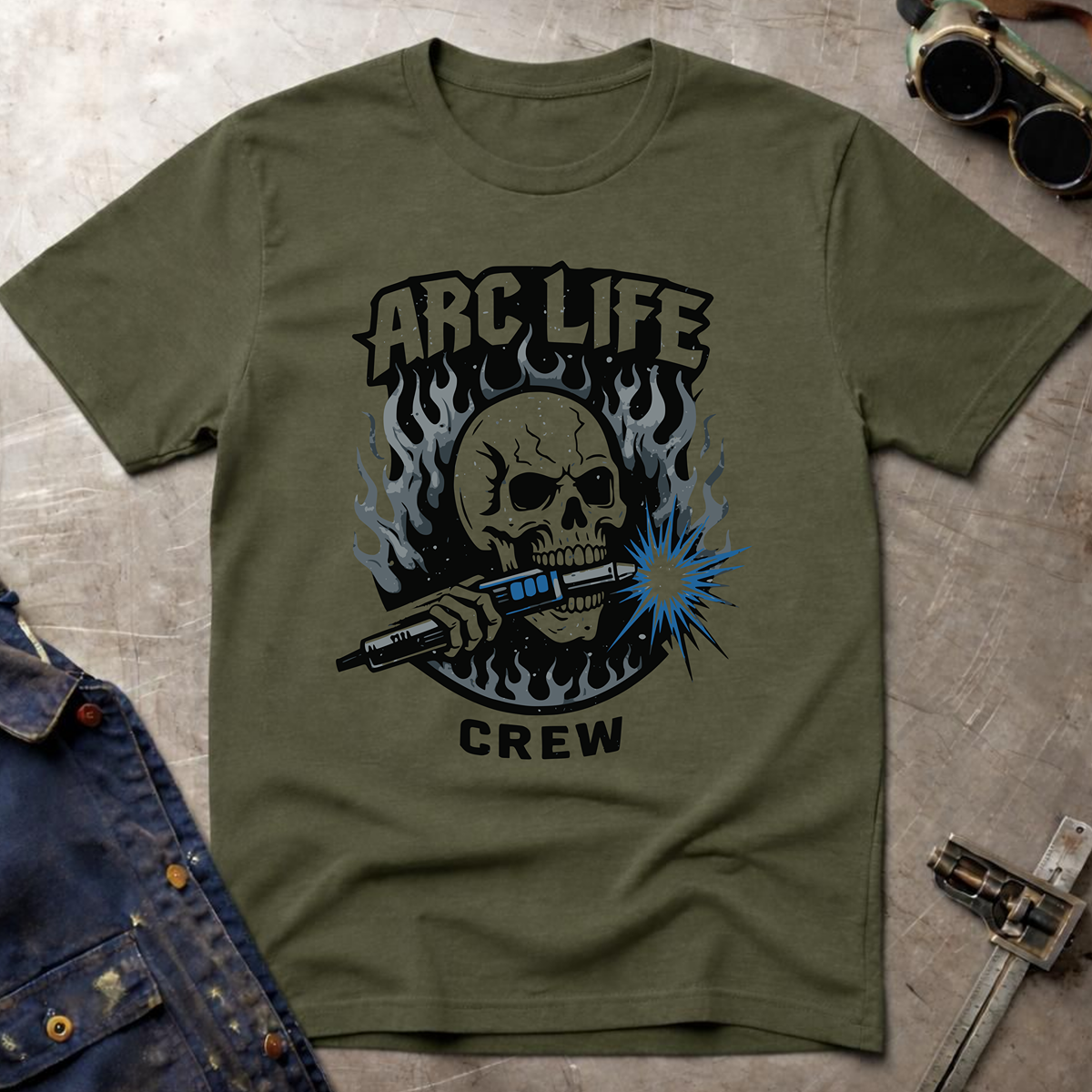 The Dark-Skull Collection: Arc Life Crew T-Shirt