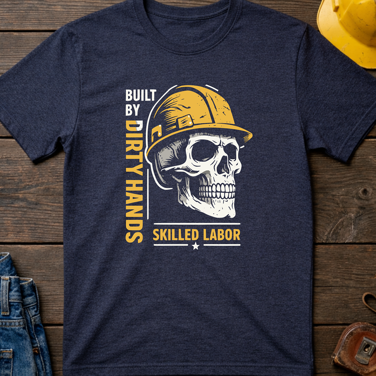 The Dark-Skull Collection: Built by Dirty Hands T-Shirt