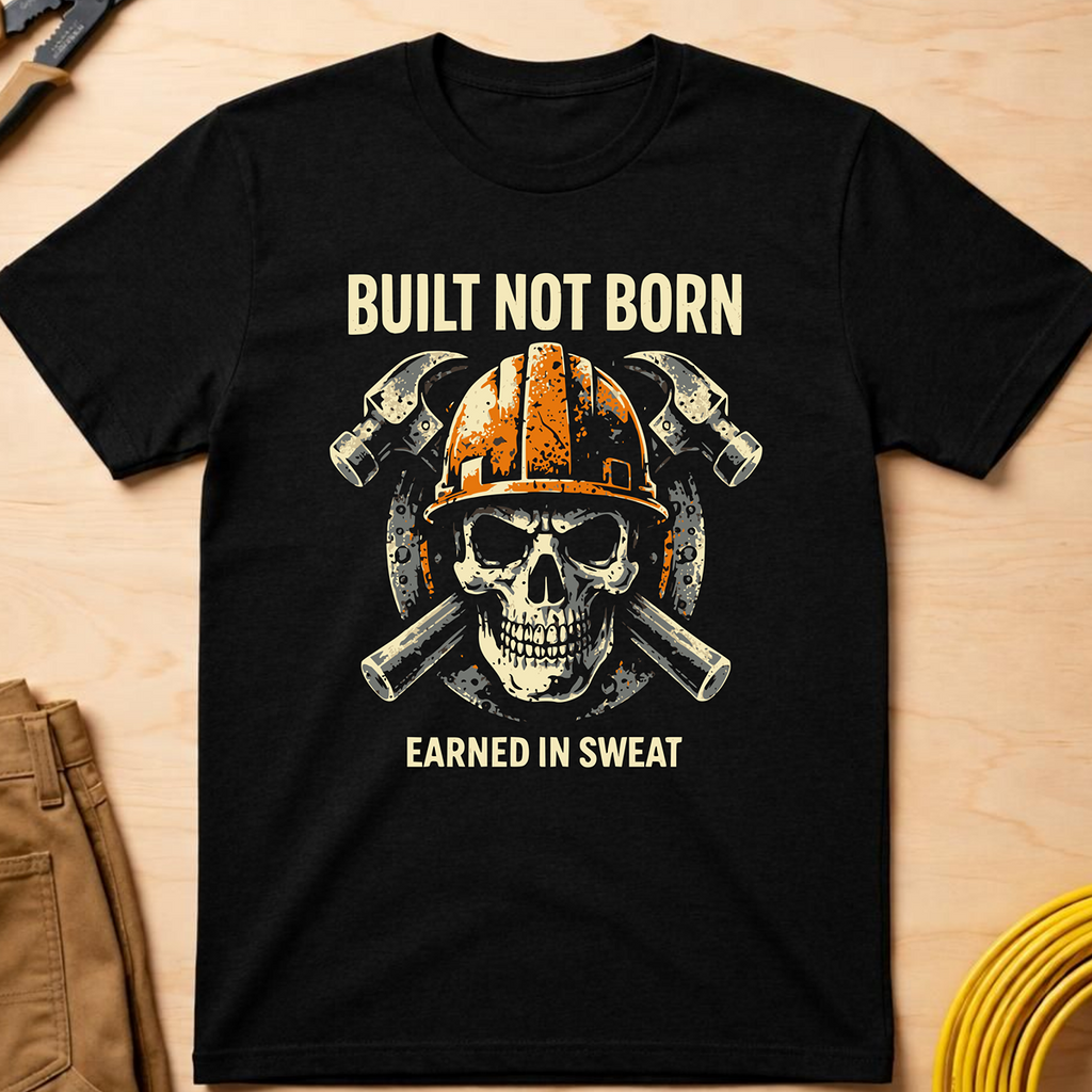 The Dark-Skull Collection: Built not Born Earned in Sweat Ed.2 T-Shirt