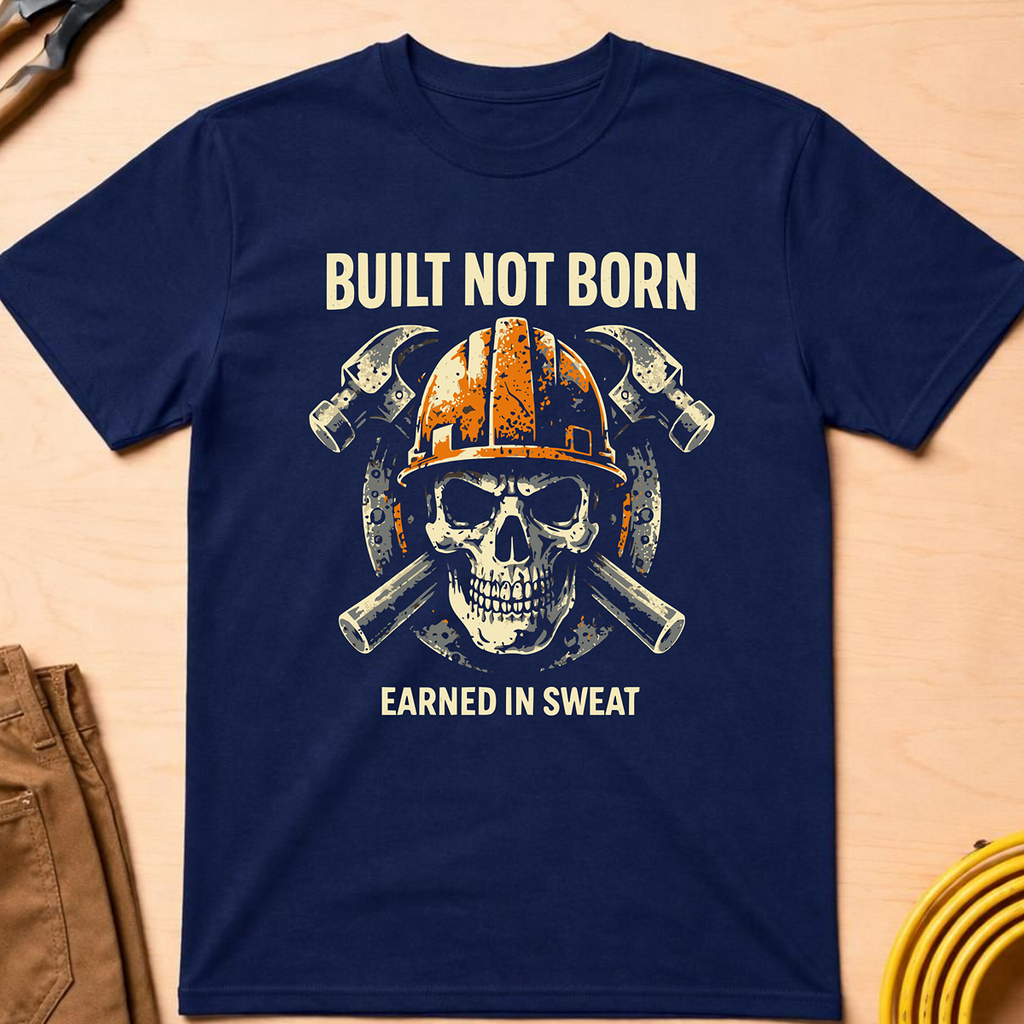 The Dark-Skull Collection: Built not Born Earned in Sweat Ed.2 T-Shirt