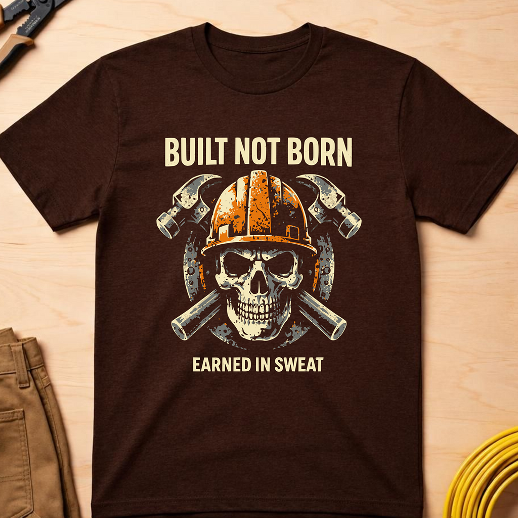 The Dark-Skull Collection: Built not Born Earned in Sweat Ed.2 T-Shirt
