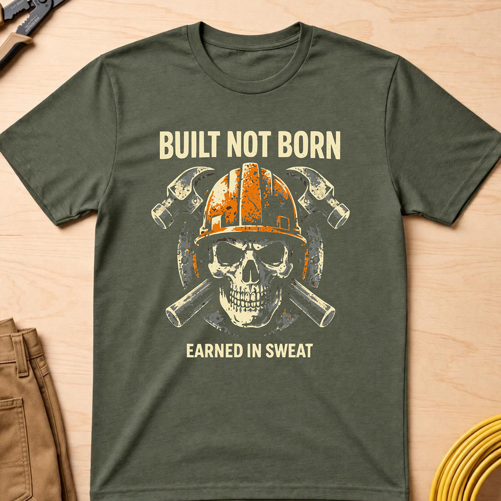The Dark-Skull Collection: Built not Born Earned in Sweat Ed.2 T-Shirt
