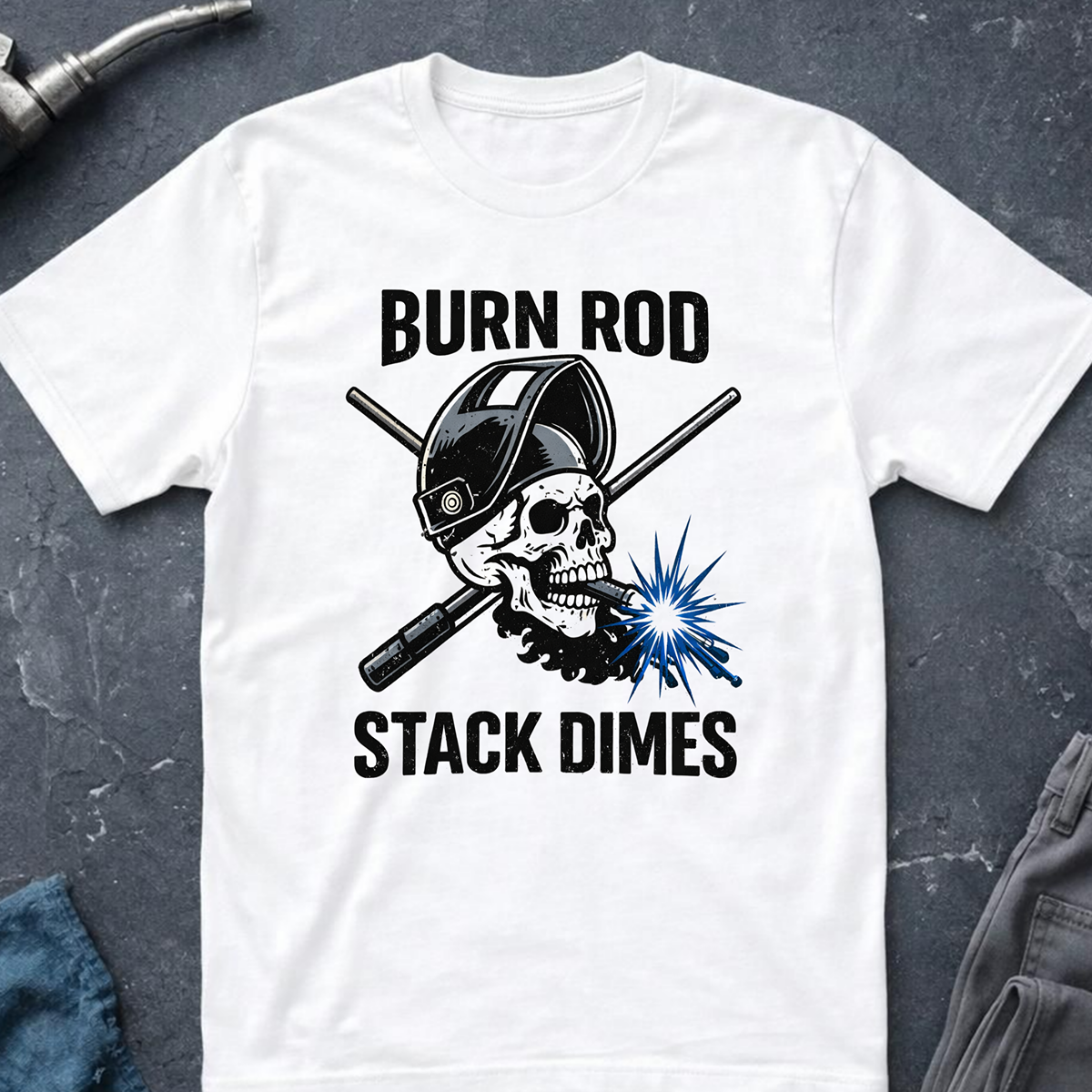 The Dark-Skull Collection: Burn Rod Stack Dimes Ed.2 T-Shirt