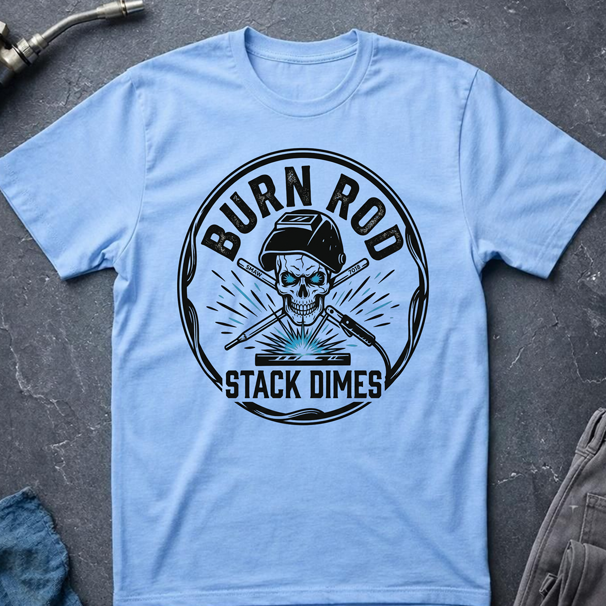 The Dark-Skull Collection: Burn Rod Stack Dime Ed.3 T-Shirt