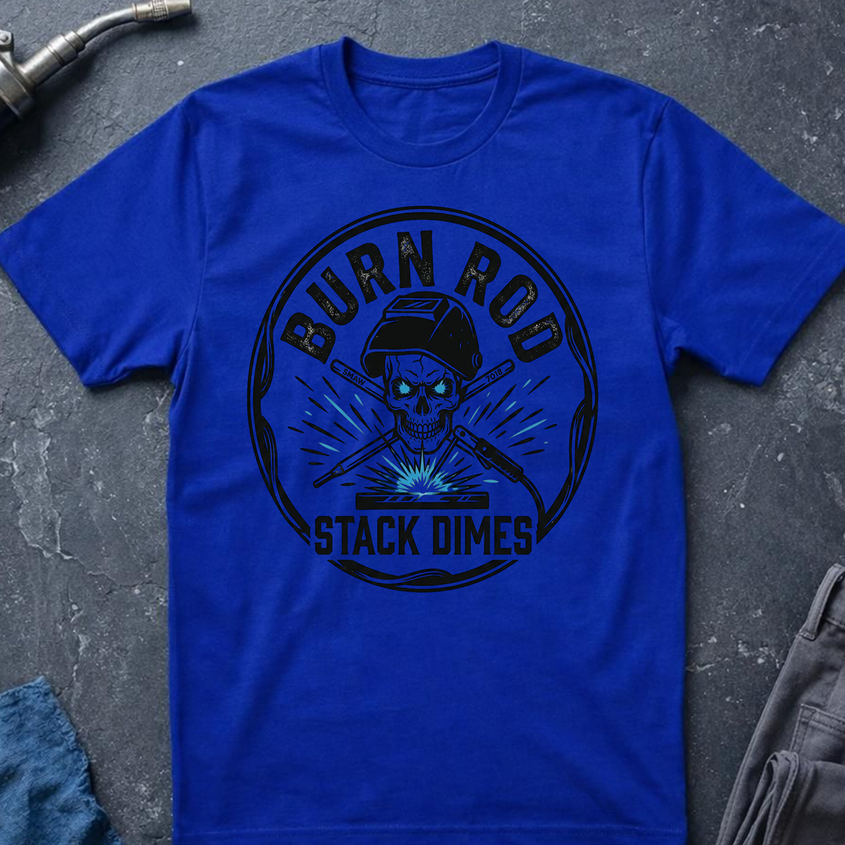 The Dark-Skull Collection: Burn Rod Stack Dime Ed.3 T-Shirt