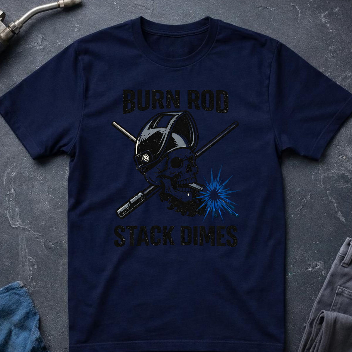 The Dark-Skull Collection: Burn Rod Stack Dimes Ed.2 T-Shirt