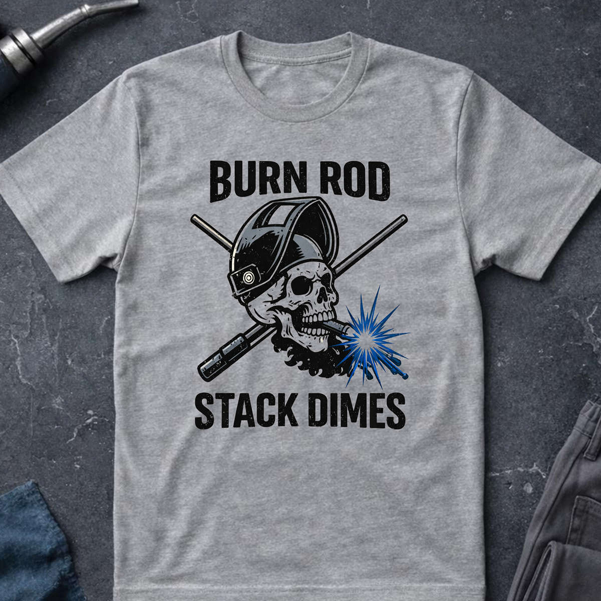 The Dark-Skull Collection: Burn Rod Stack Dimes Ed.2 T-Shirt