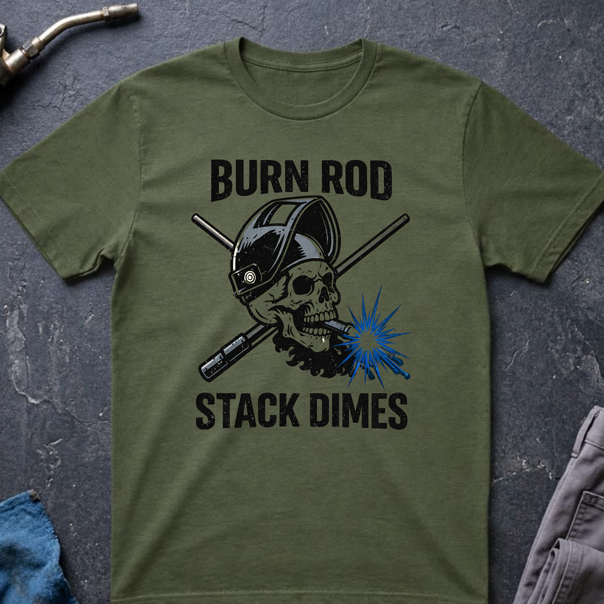 The Dark-Skull Collection: Burn Rod Stack Dimes Ed.2 T-Shirt