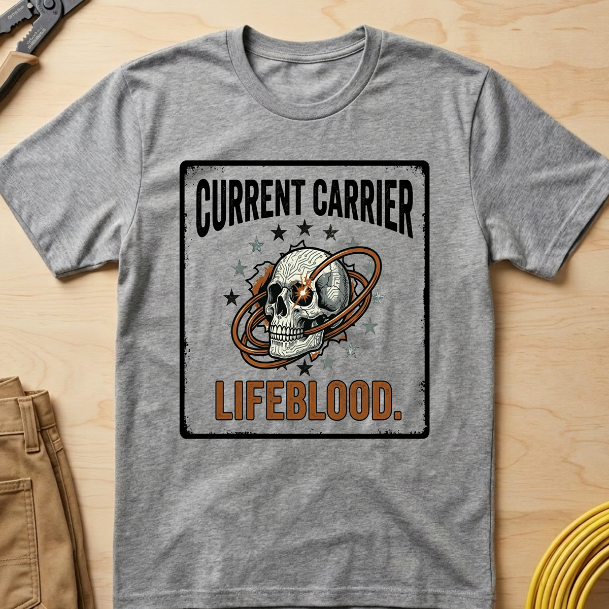 The Dark-Skull Collection: Current Carrier Lifeblood T-Shirt