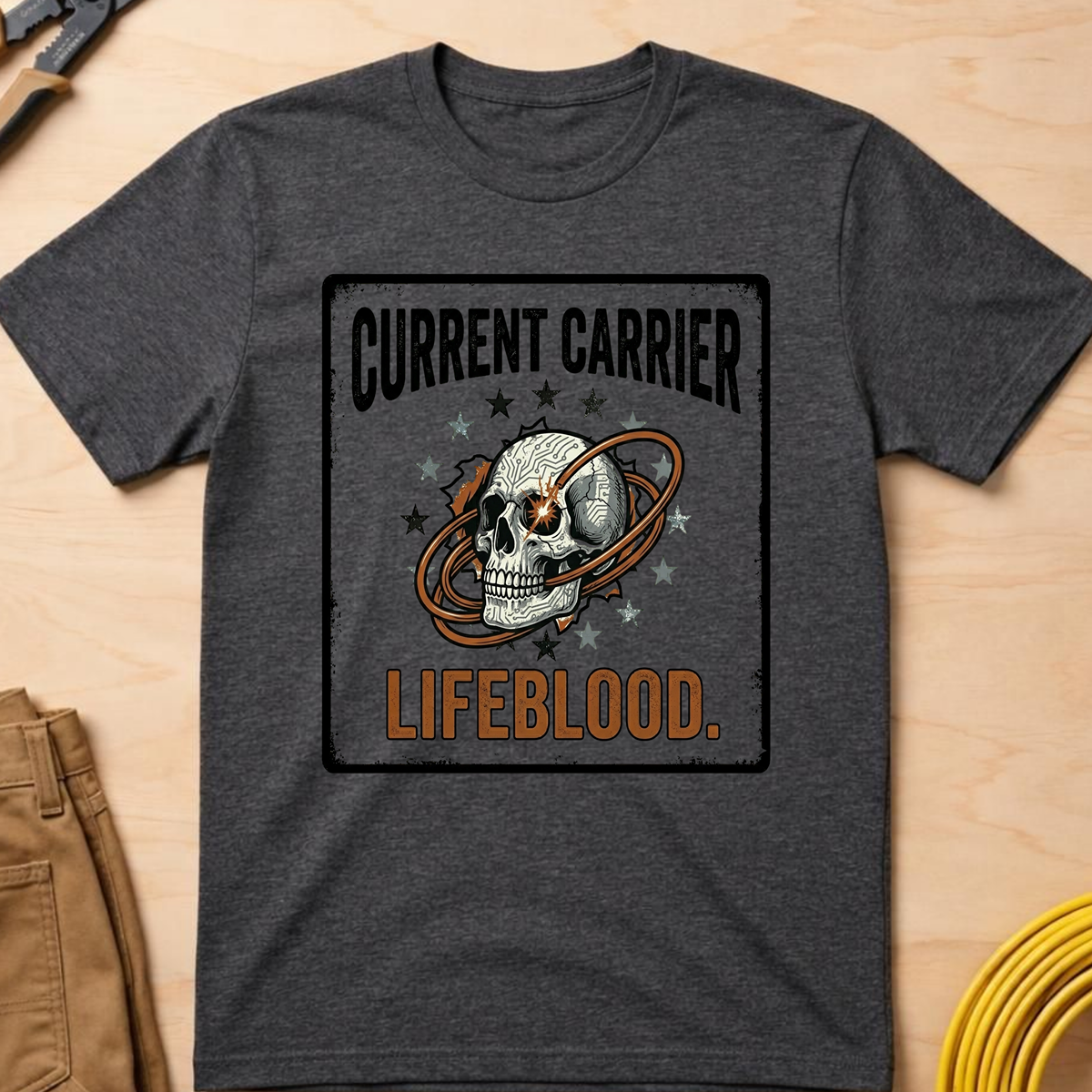 The Dark-Skull Collection: Current Carrier Lifeblood T-Shirt