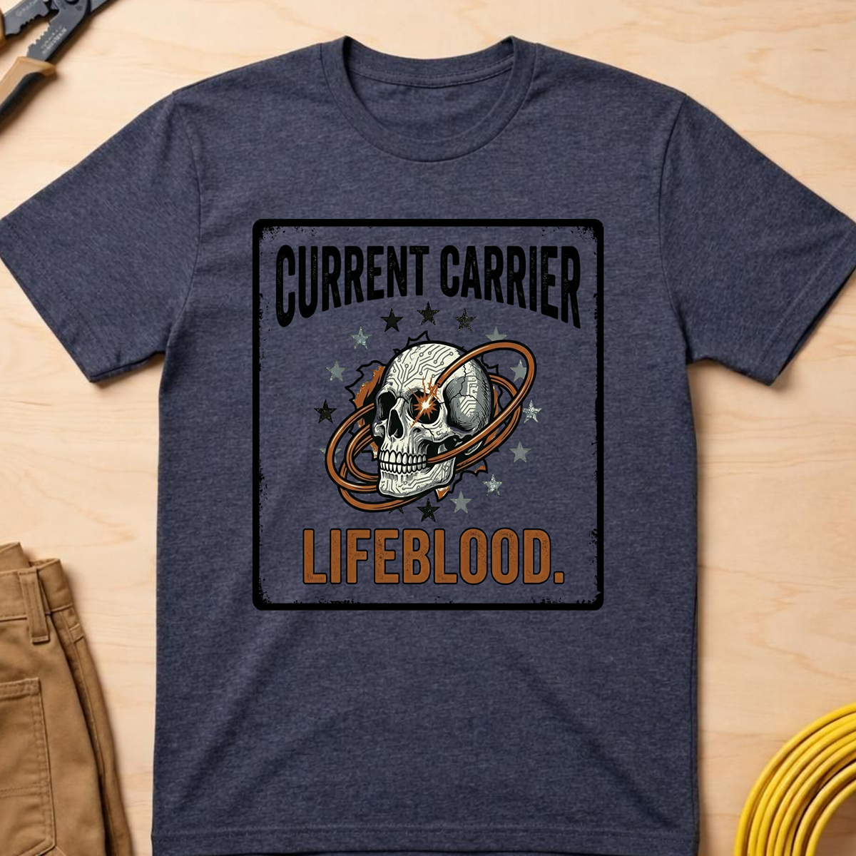 The Dark-Skull Collection: Current Carrier Lifeblood T-Shirt