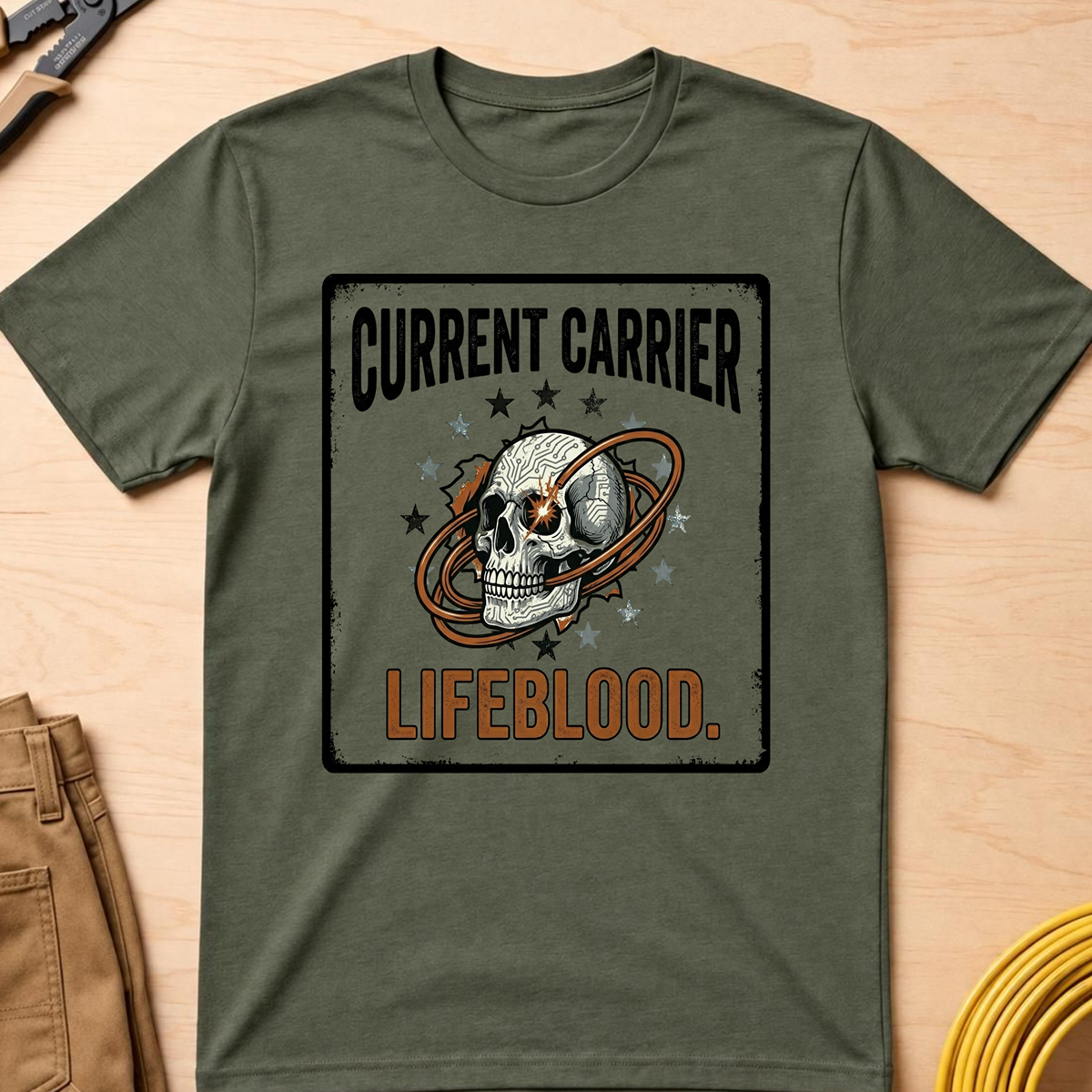 The Dark-Skull Collection: Current Carrier Lifeblood T-Shirt