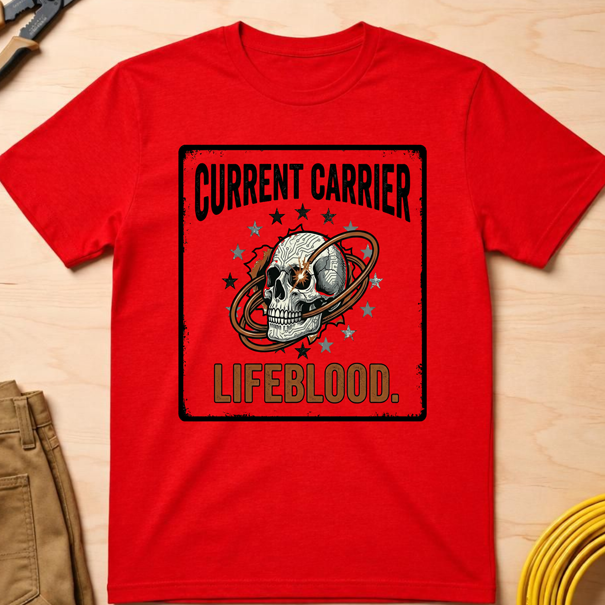 The Dark-Skull Collection: Current Carrier Lifeblood T-Shirt
