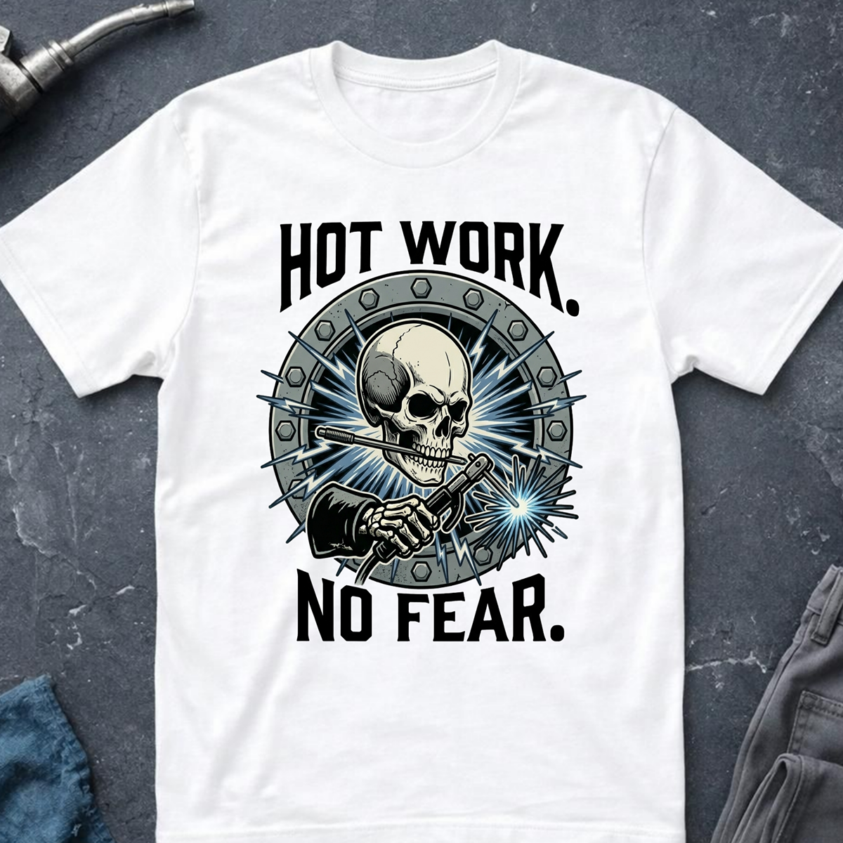 The Dark-Skull Collection: Hot Work No Fear Ed.3 T-Shirt