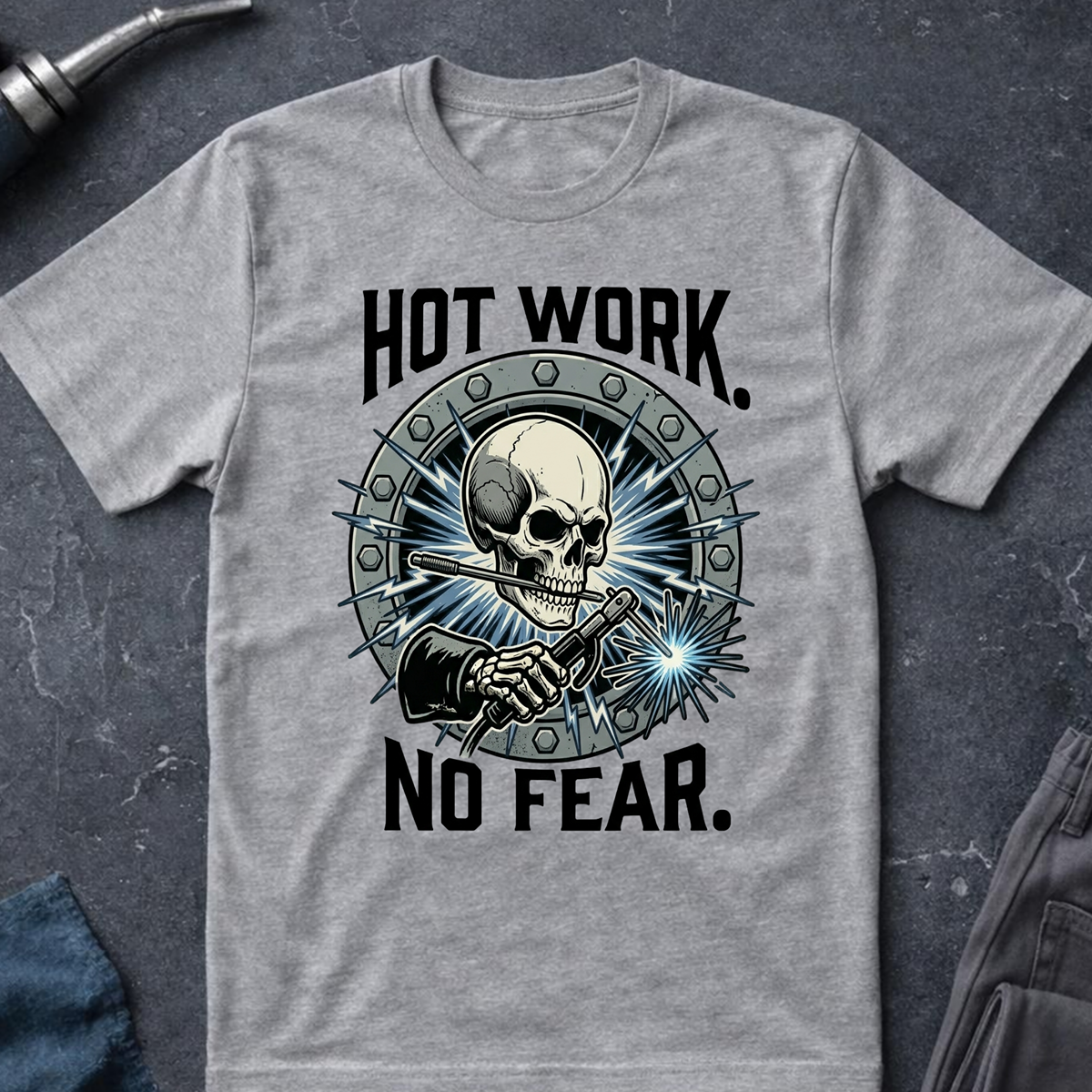 The Dark-Skull Collection: Hot Work No Fear Ed.3 T-Shirt