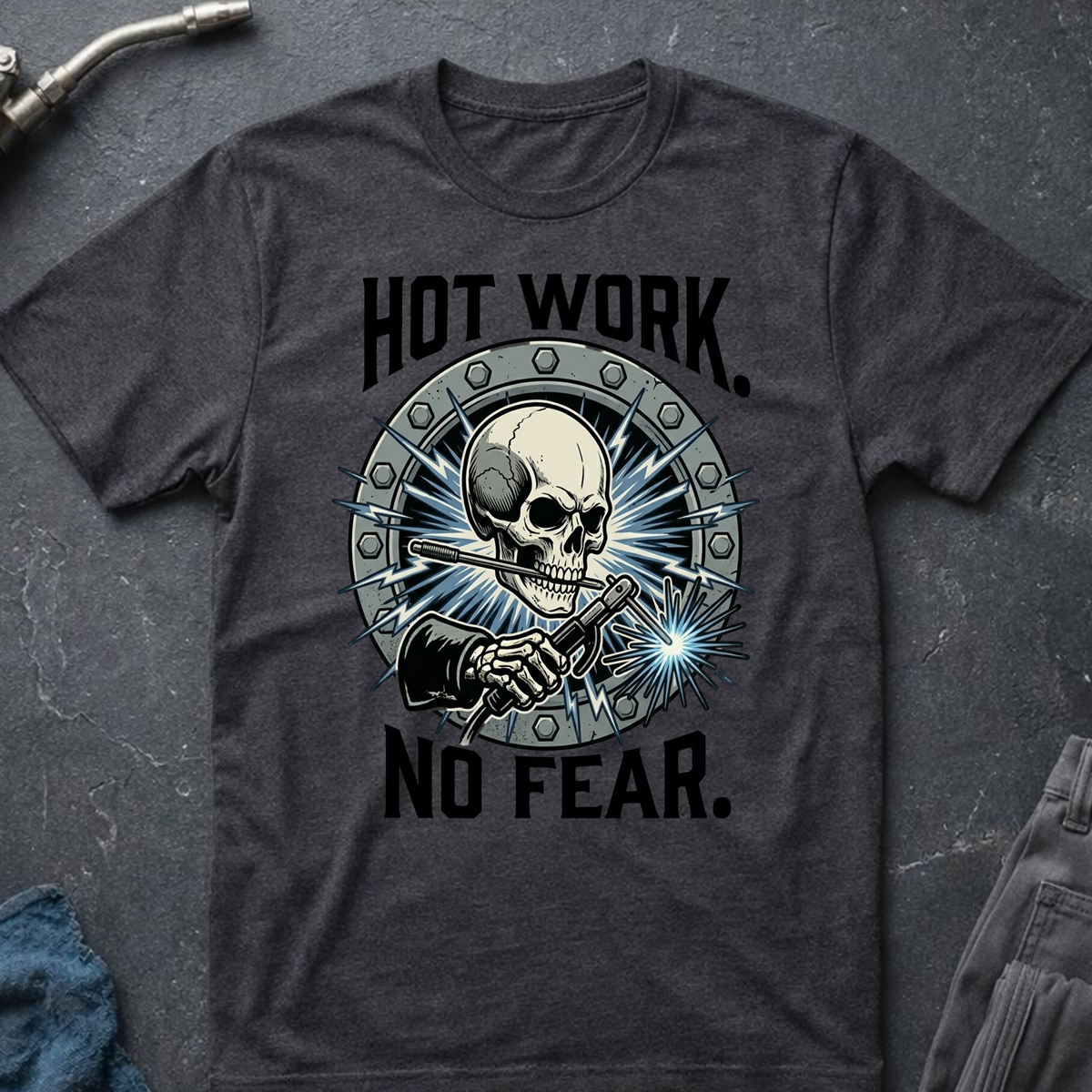 The Dark-Skull Collection: Hot Work No Fear Ed.3 T-Shirt
