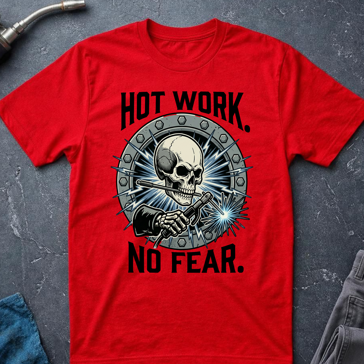 The Dark-Skull Collection: Hot Work No Fear Ed.3 T-Shirt
