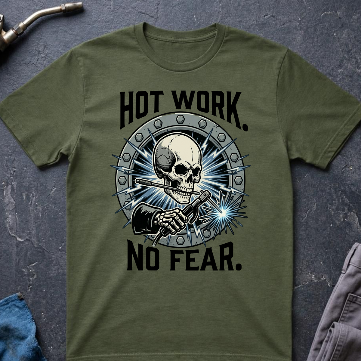 The Dark-Skull Collection: Hot Work No Fear Ed.3 T-Shirt