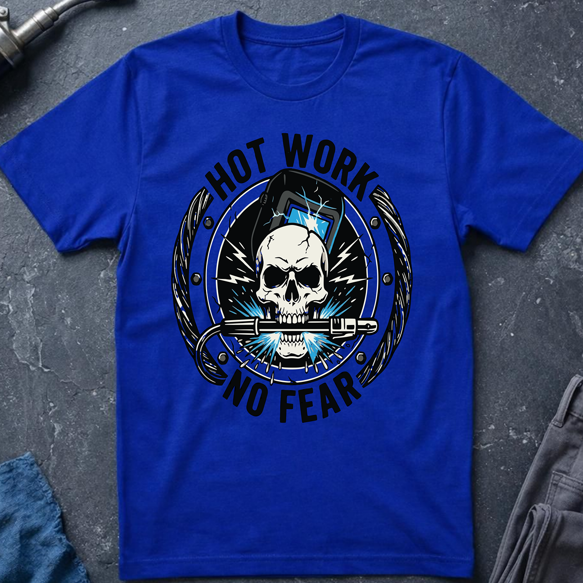 The Dark-Skull Collection: Hot Work No Fear T-Shirt