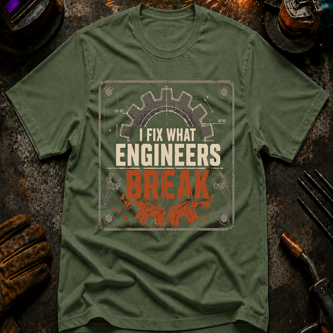 I Fix What Engineers Break T-Shirt