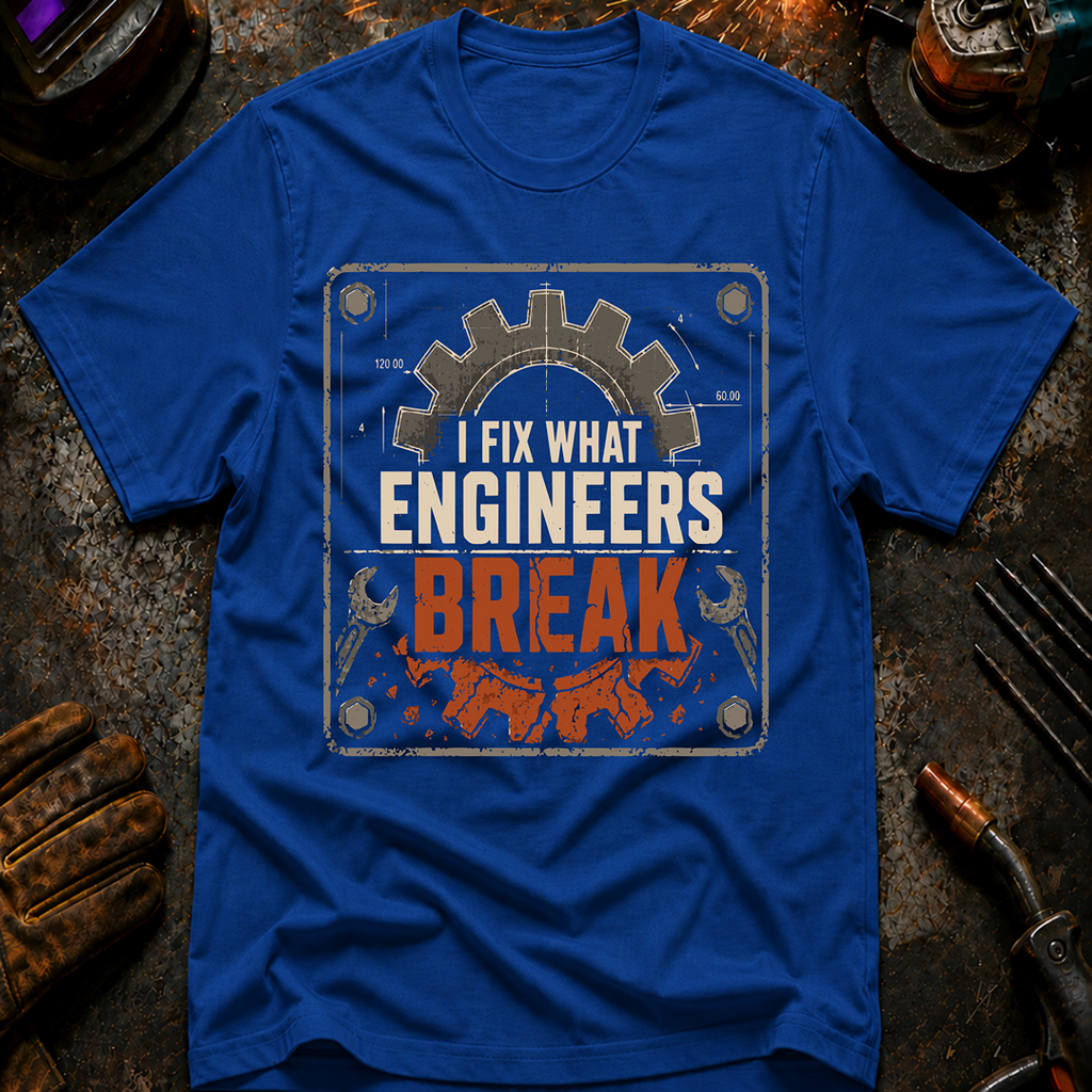I Fix What Engineers Break T-Shirt