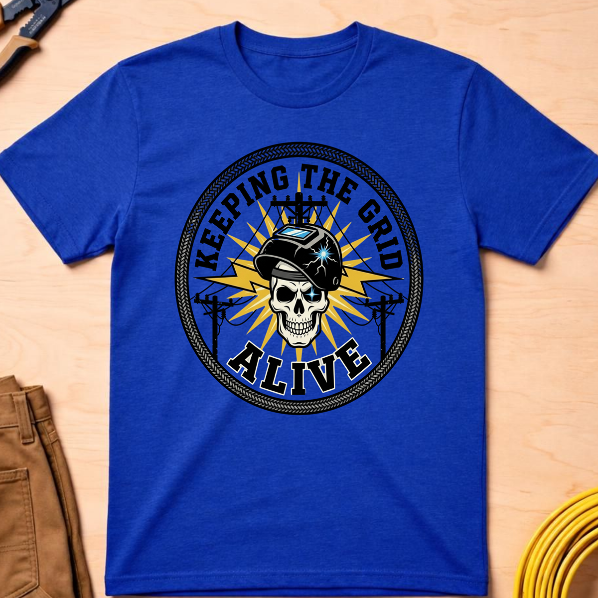 The Dark-Skull Collection: Keeping The Grid Alive T-Shirt