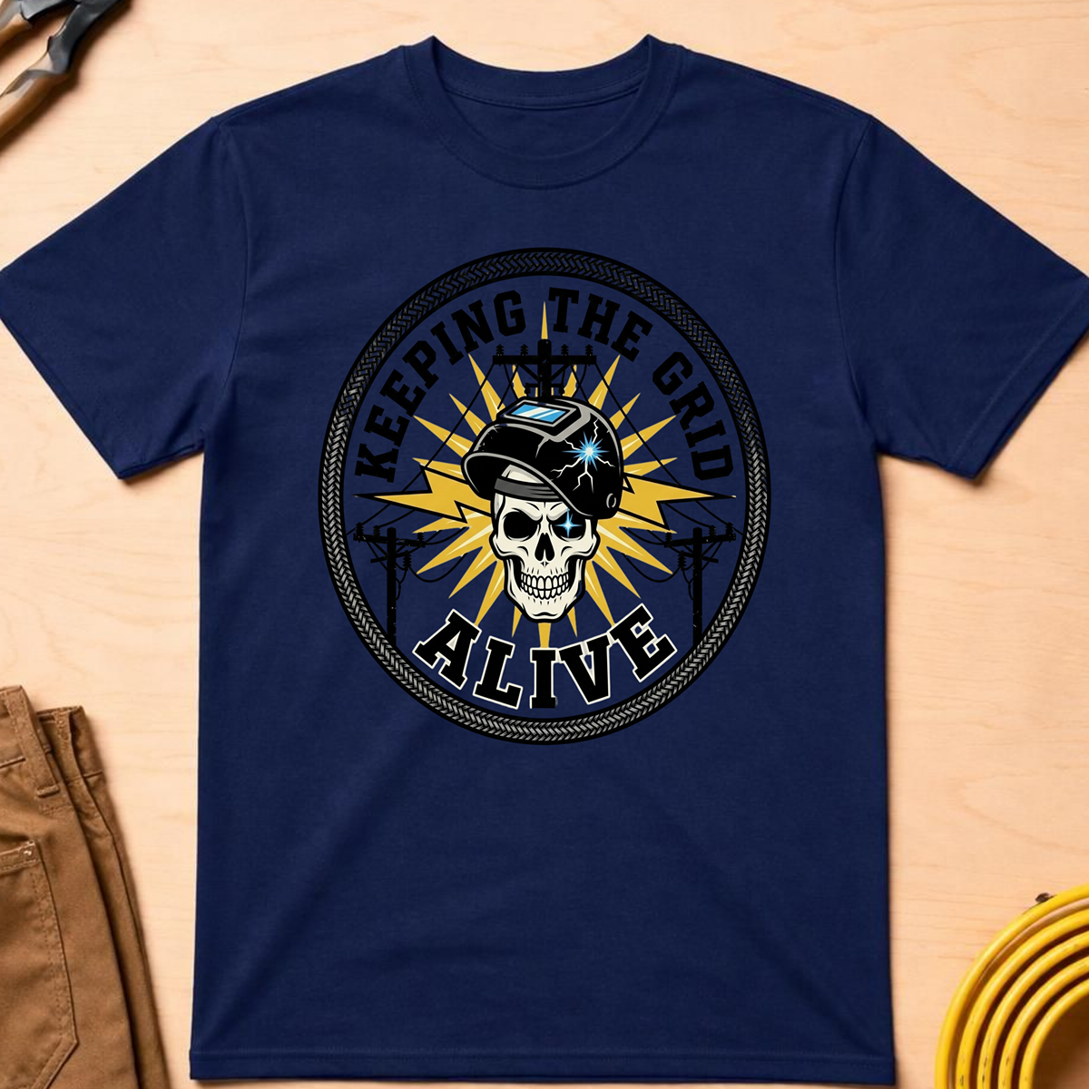 The Dark-Skull Collection: Keeping The Grid Alive T-Shirt