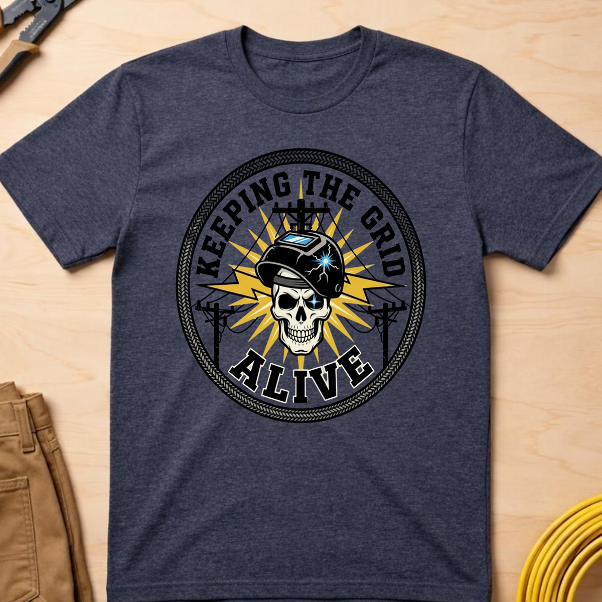 The Dark-Skull Collection: Keeping The Grid Alive T-Shirt