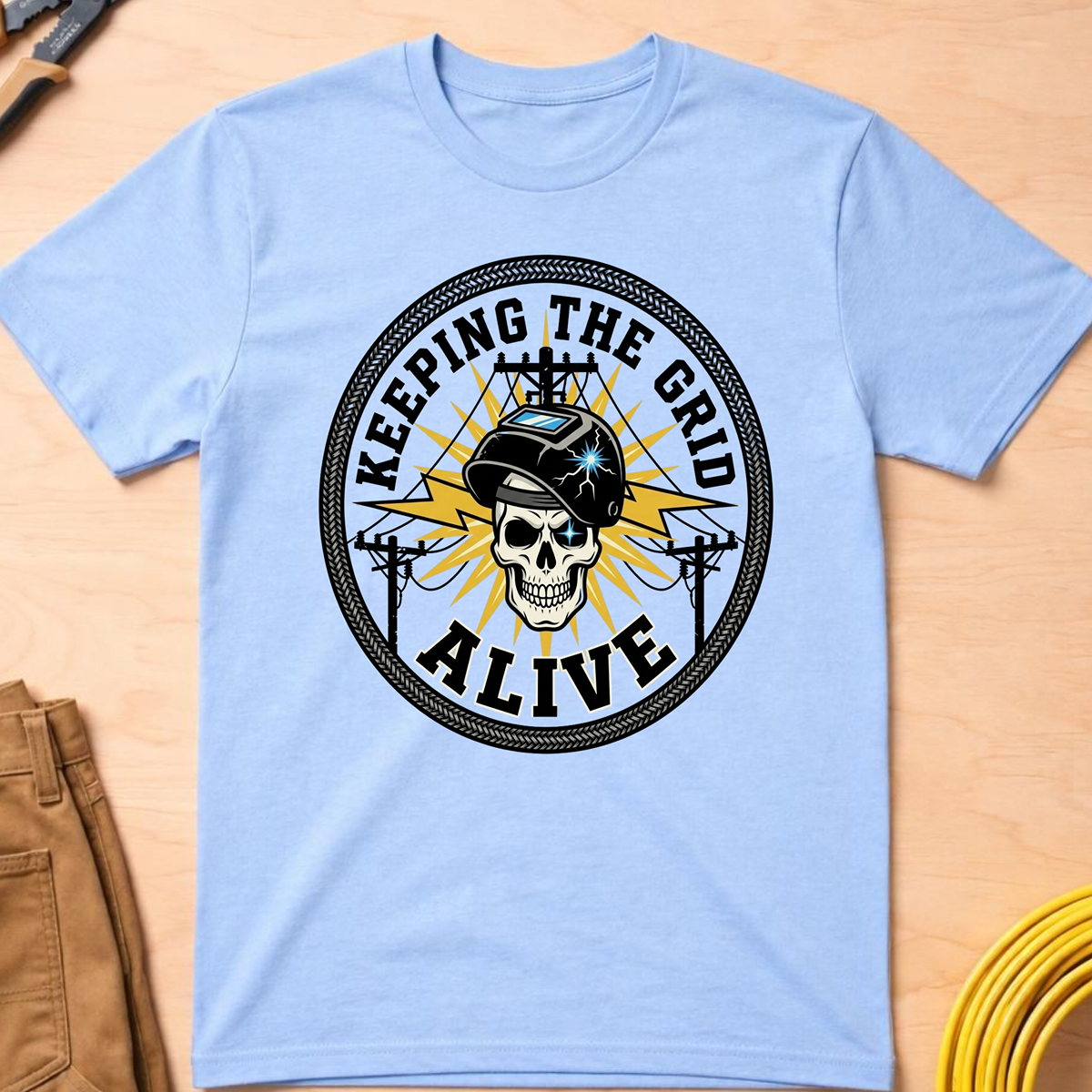 The Dark-Skull Collection: Keeping The Grid Alive T-Shirt
