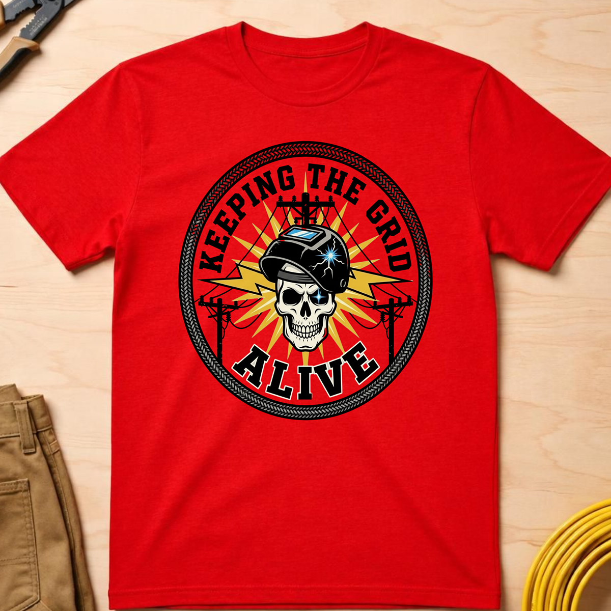 The Dark-Skull Collection: Keeping The Grid Alive T-Shirt