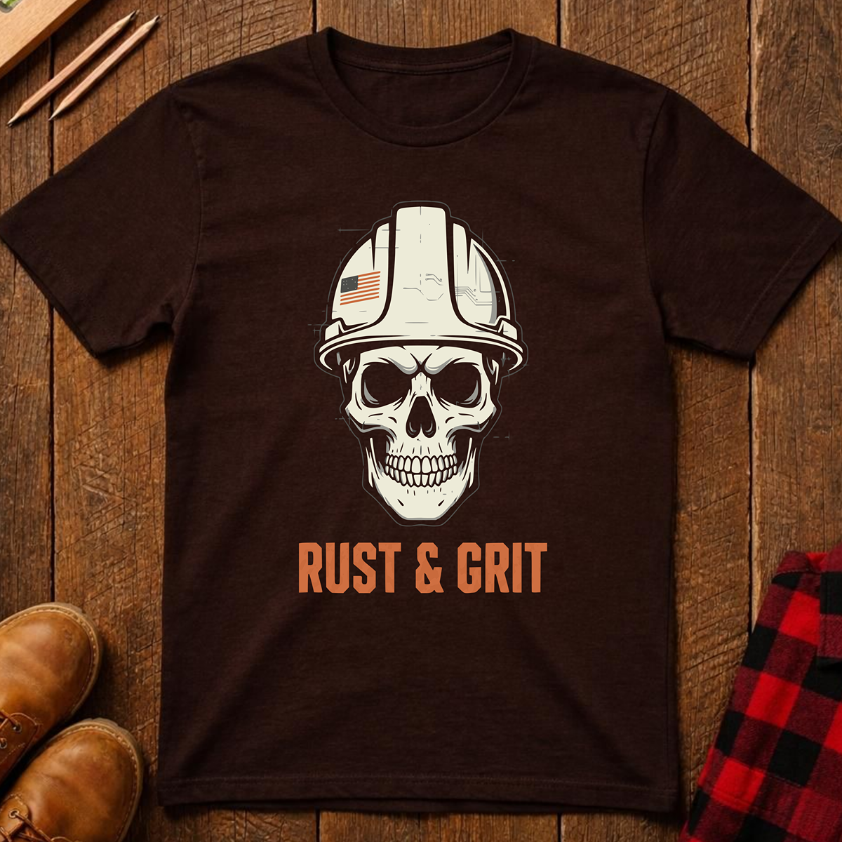 The Dark-Skull Collection: Rust & Grit T-Shirt
