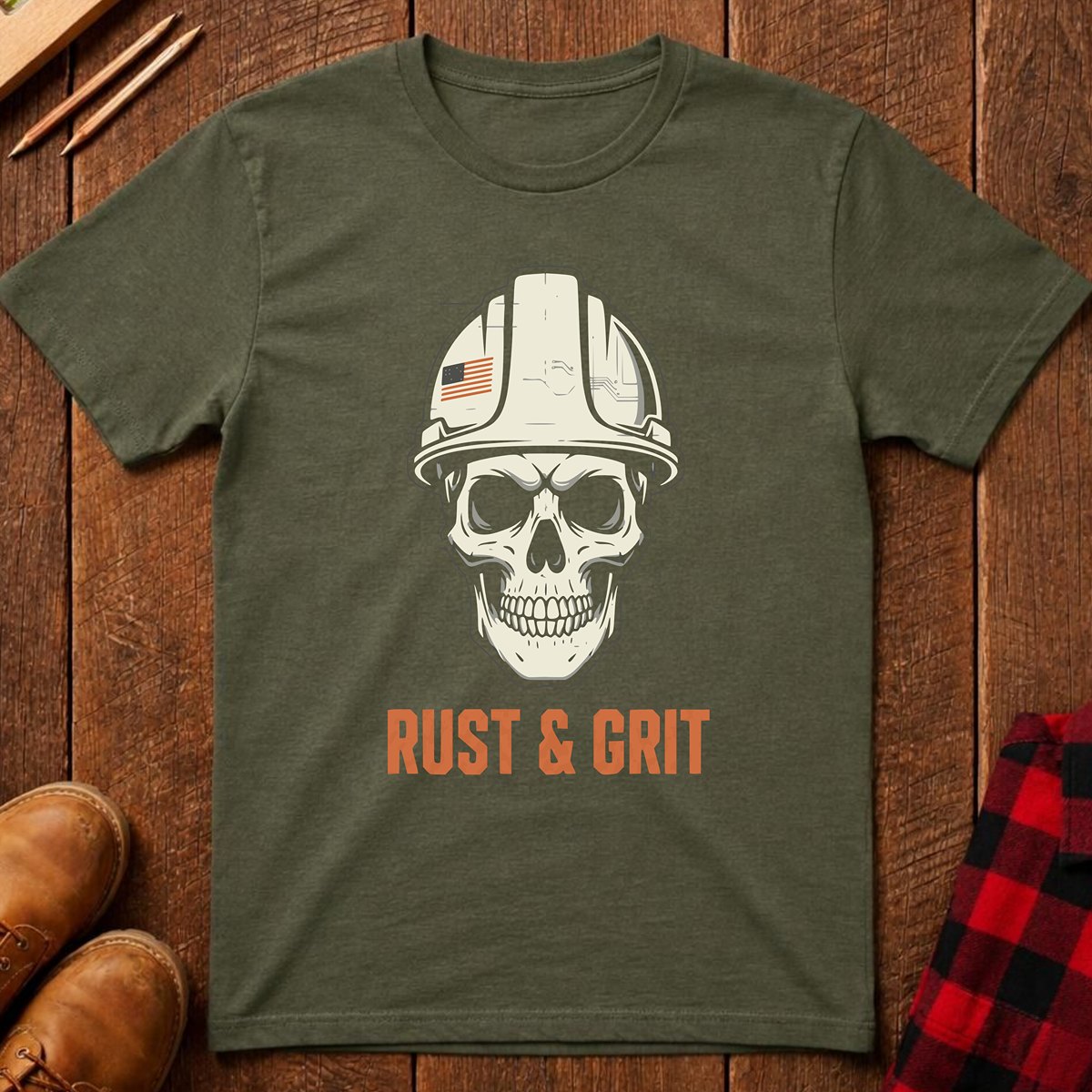 The Dark-Skull Collection: Rust & Grit T-Shirt