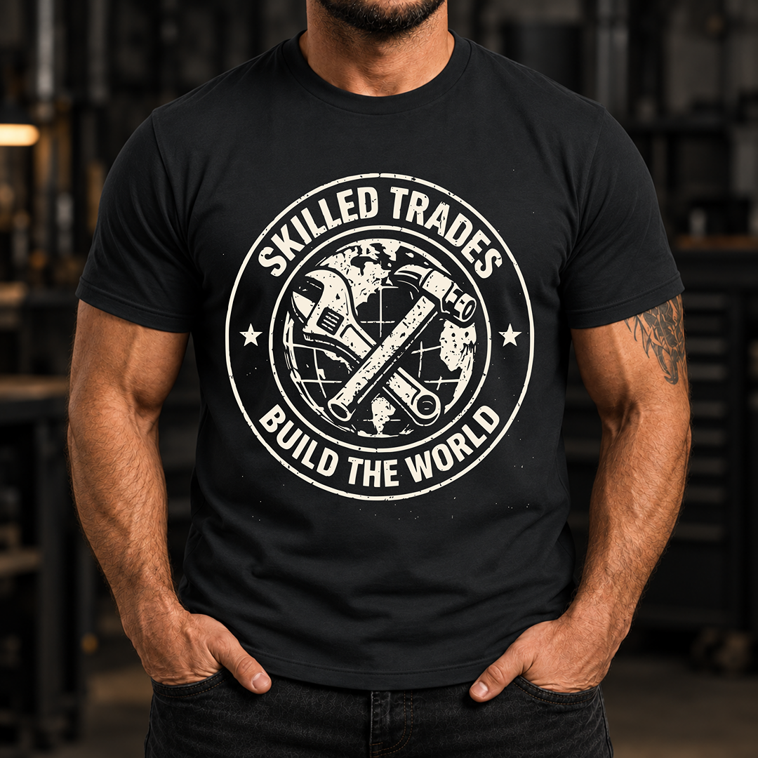 Skilled Trades Build The World T-Shirt