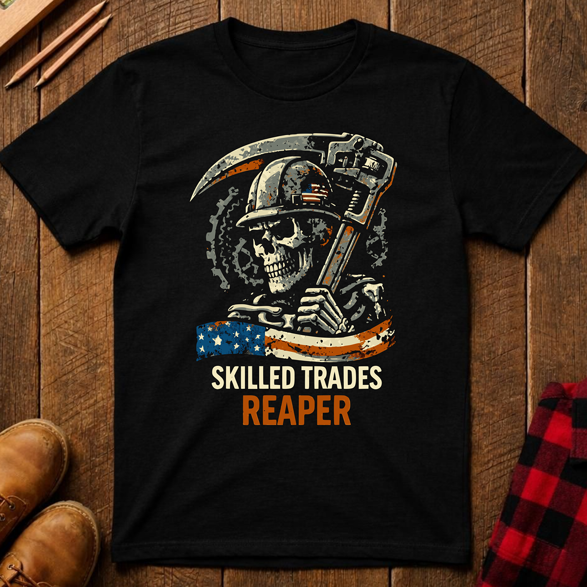 The Dark-Skull Collection: Skilled Trades Reaper T-Shirt