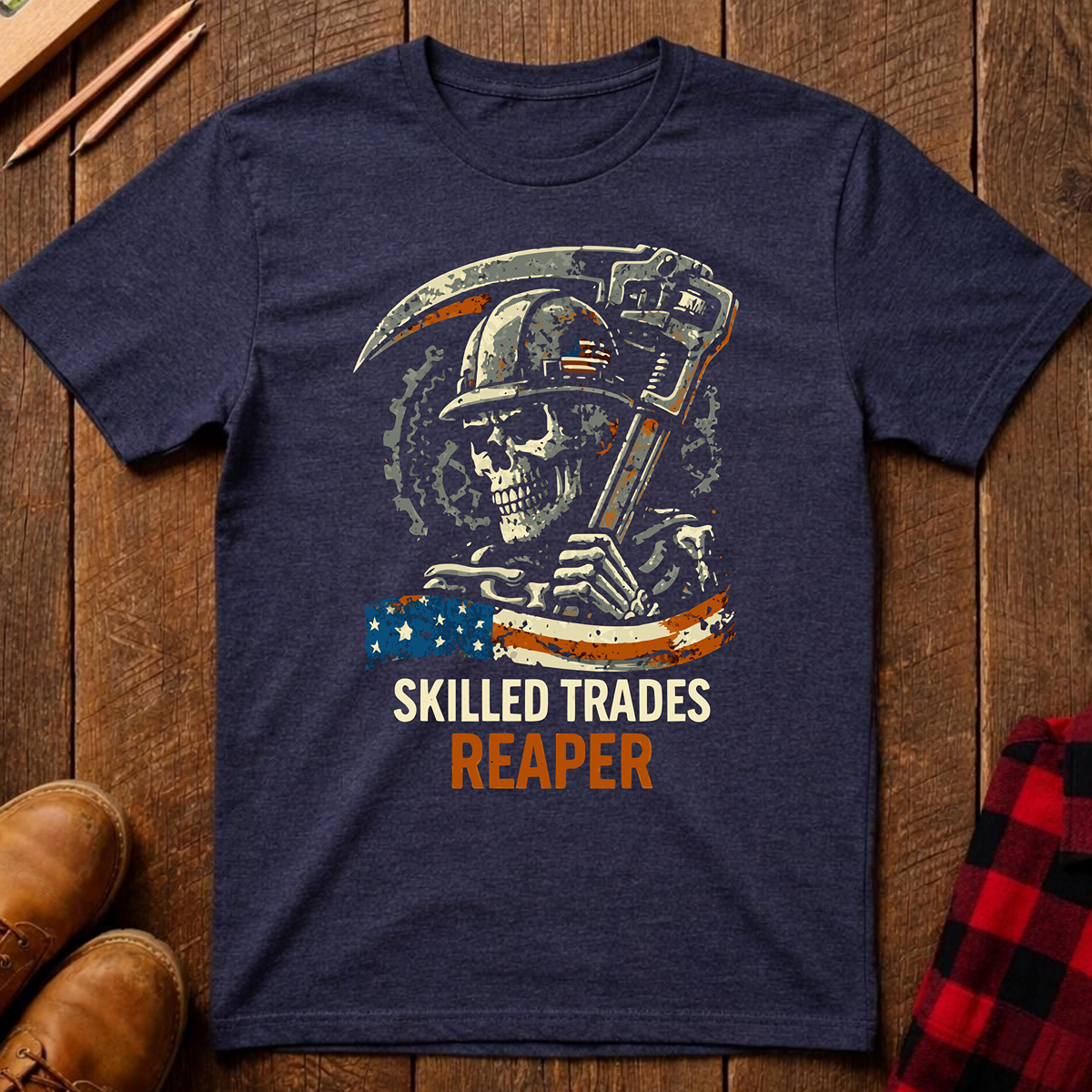 The Dark-Skull Collection: Skilled Trades Reaper T-Shirt