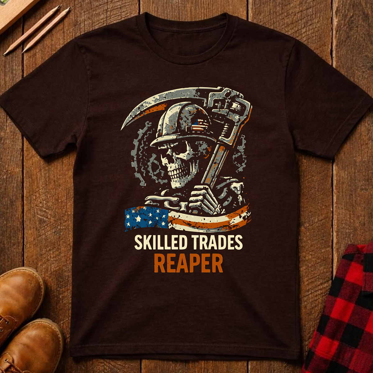 The Dark-Skull Collection: Skilled Trades Reaper T-Shirt