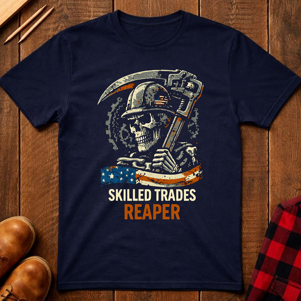 The Dark-Skull Collection: Skilled Trades Reaper T-Shirt