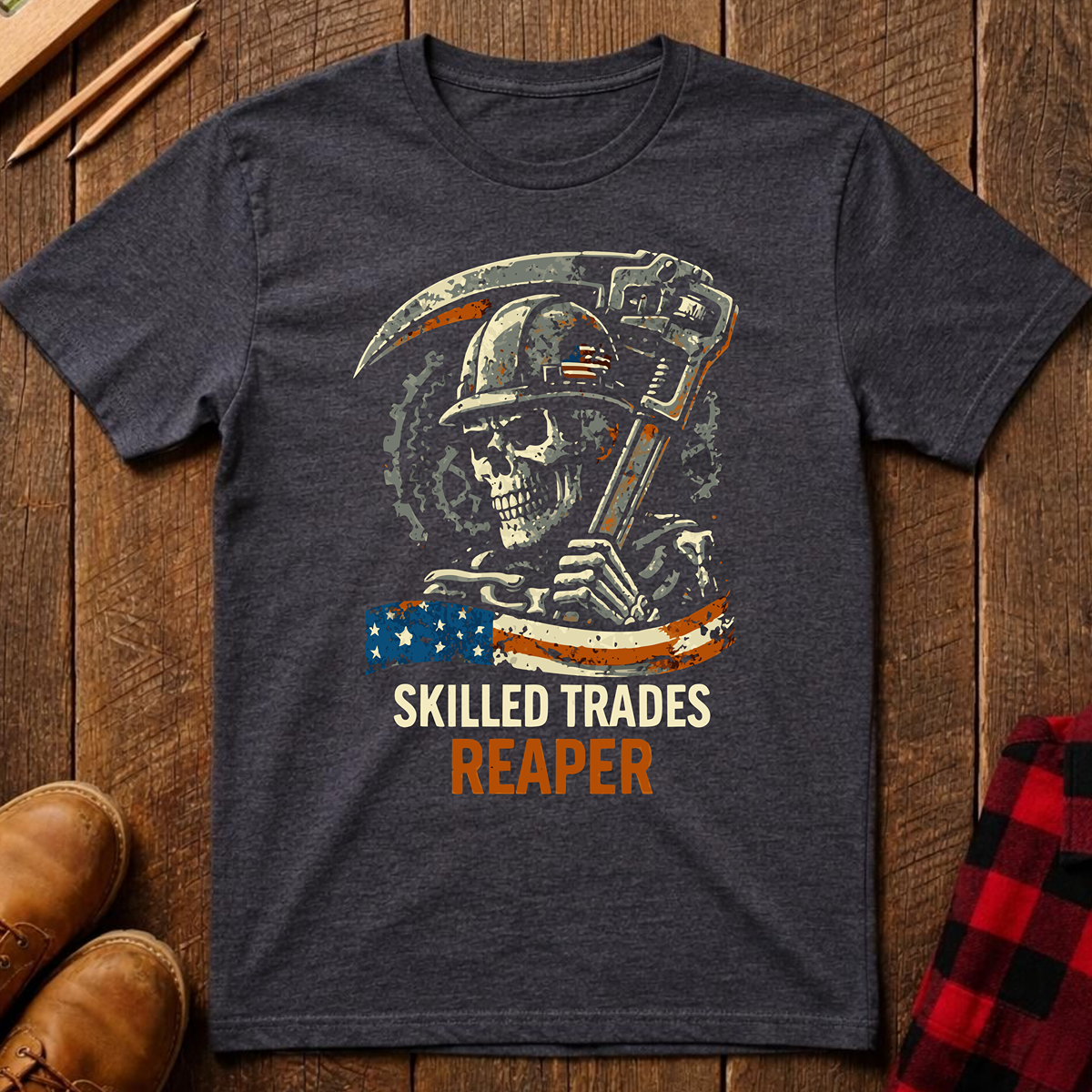 The Dark-Skull Collection: Skilled Trades Reaper T-Shirt