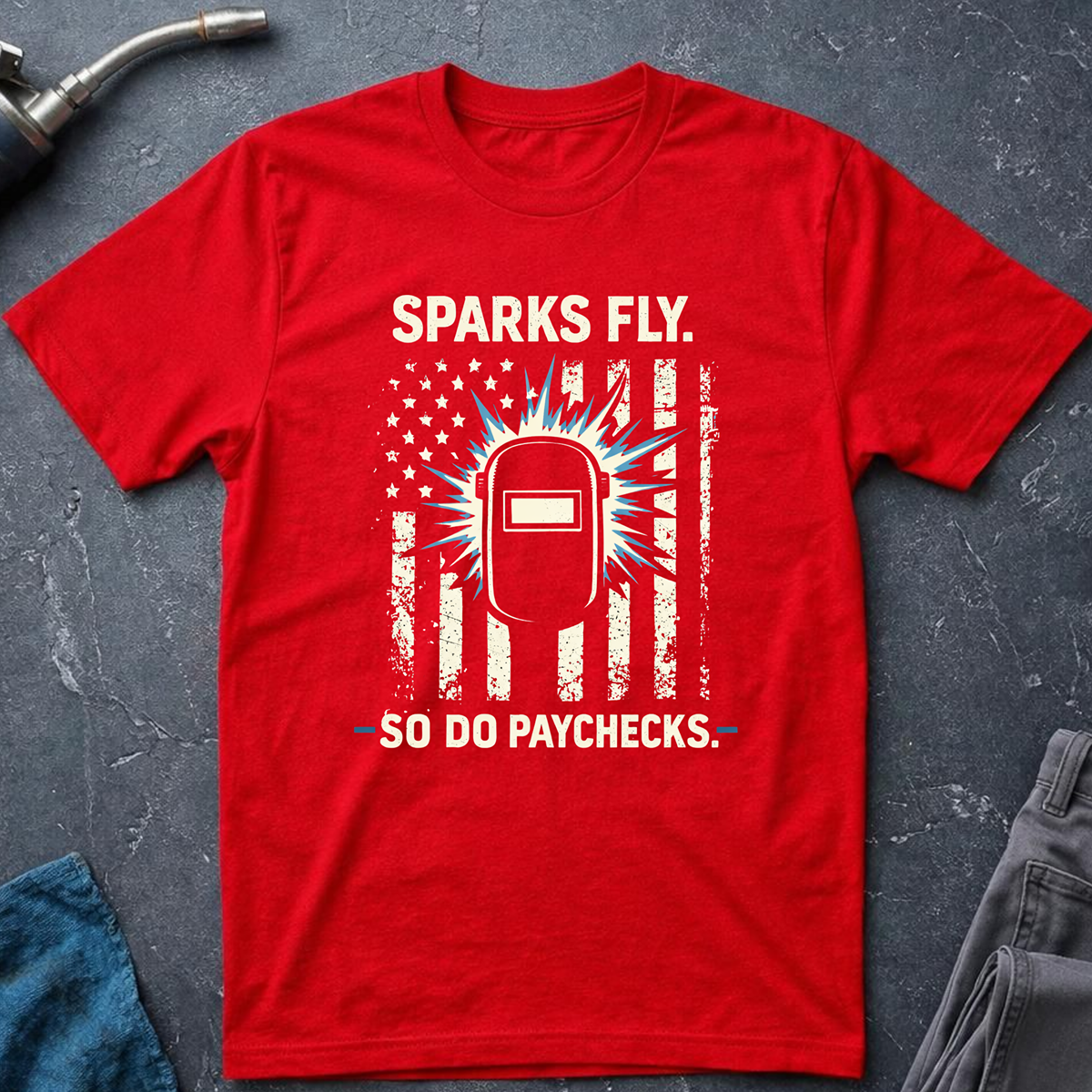 The Welders Collection: Sparks Fly So Do Paychecks T-Shirt