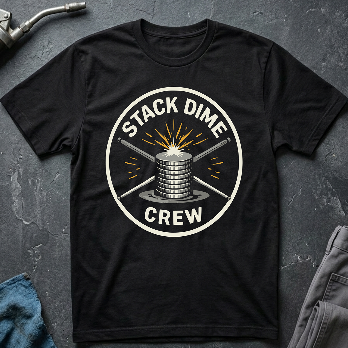 The Welders Collection: Stack Dime Crew T-Shirt