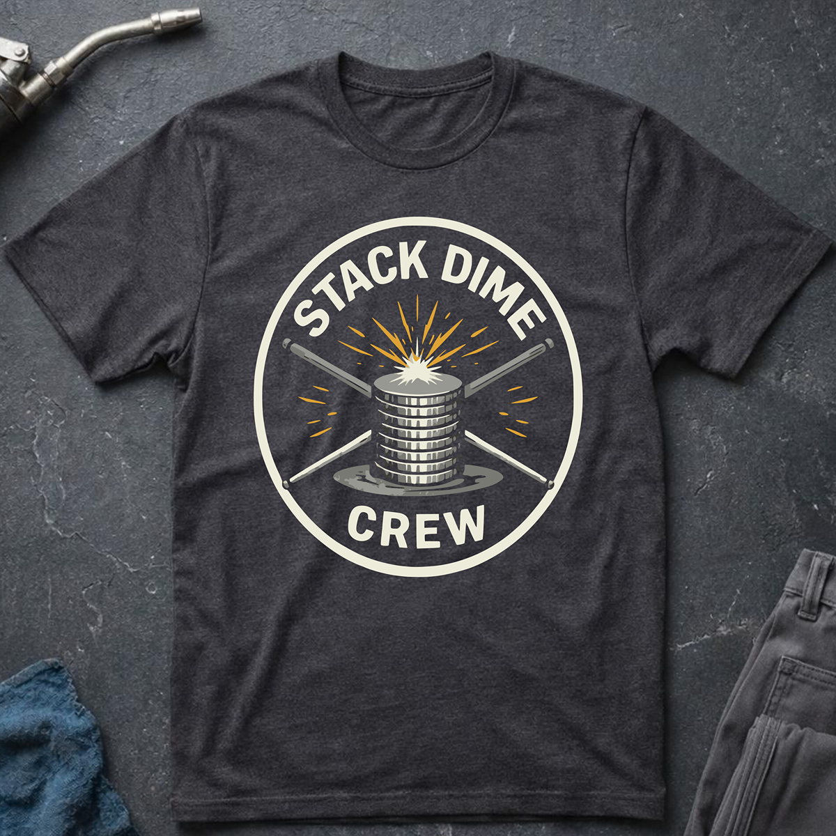 The Welders Collection: Stack Dime Crew T-Shirt