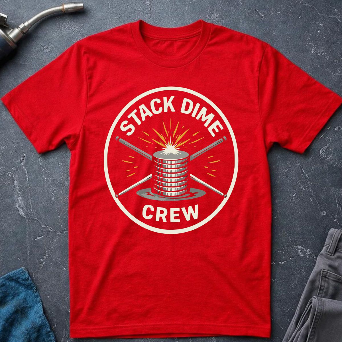 The Welders Collection: Stack Dime Crew T-Shirt