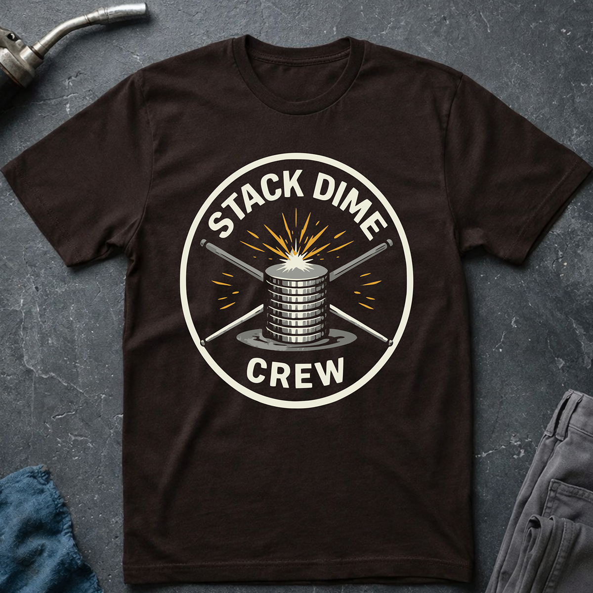The Welders Collection: Stack Dime Crew T-Shirt