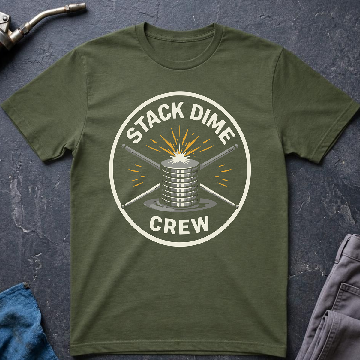 The Welders Collection: Stack Dime Crew T-Shirt