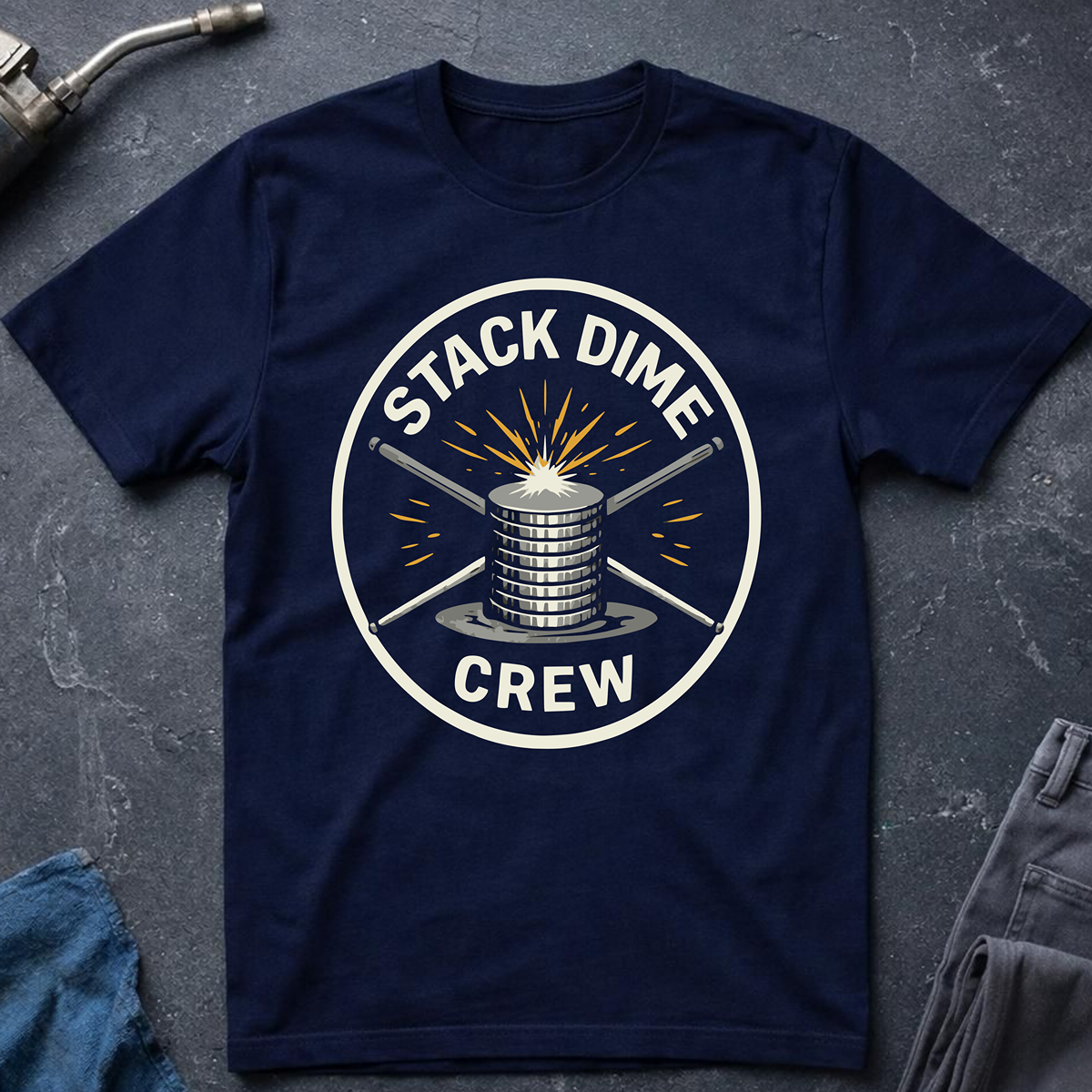 The Welders Collection: Stack Dime Crew T-Shirt