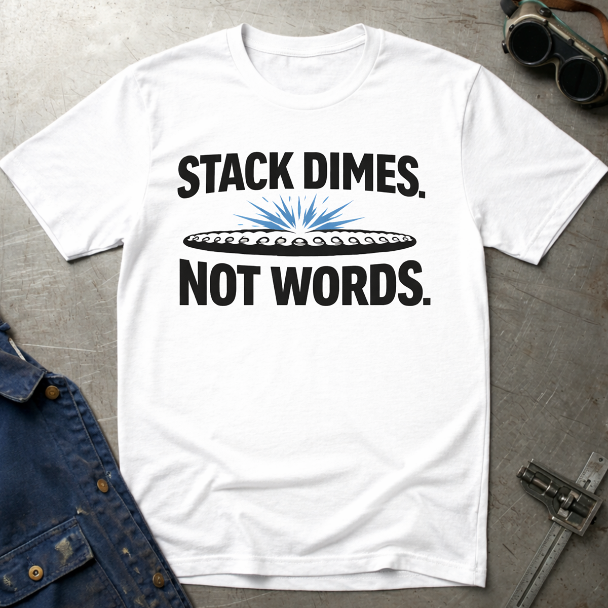 The Welders Collection: Stack Dimes Not Words T-Shirt