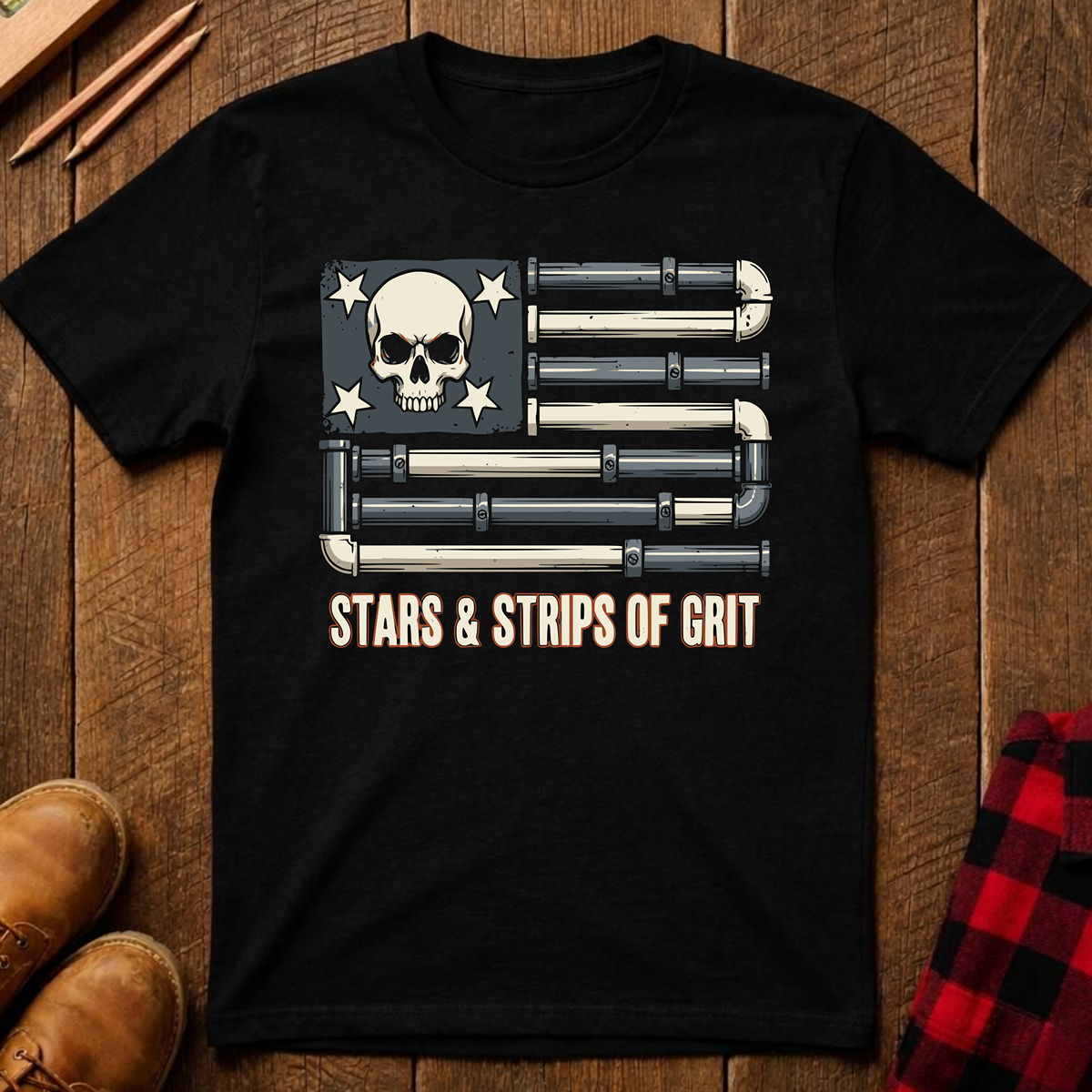 The Red, White, and Blue Patriotic Collection: Stars & Strips Of Grit Ed.2 T-Shirt