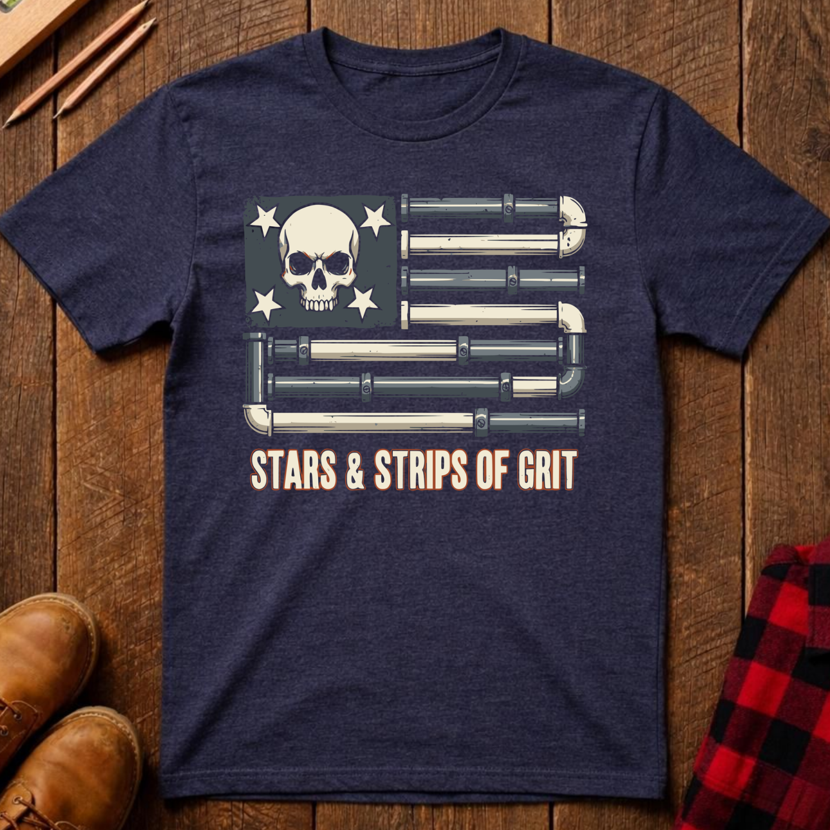 The Red, White, and Blue Patriotic Collection: Stars & Strips Of Grit Ed.2 T-Shirt