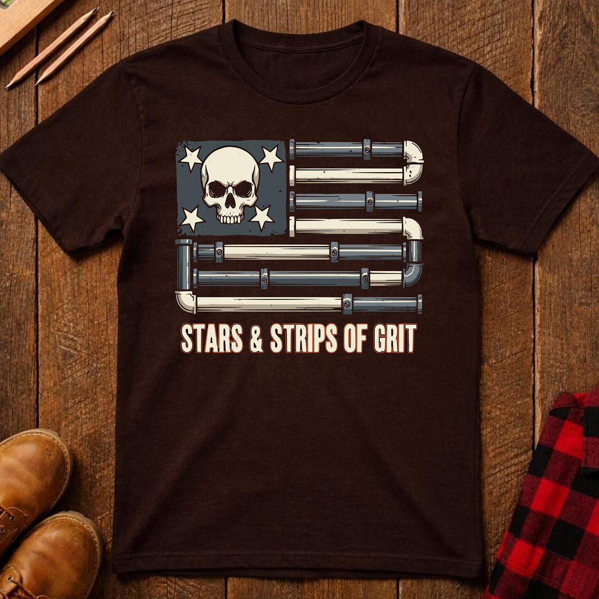 The Red, White, and Blue Patriotic Collection: Stars & Strips Of Grit Ed.2 T-Shirt