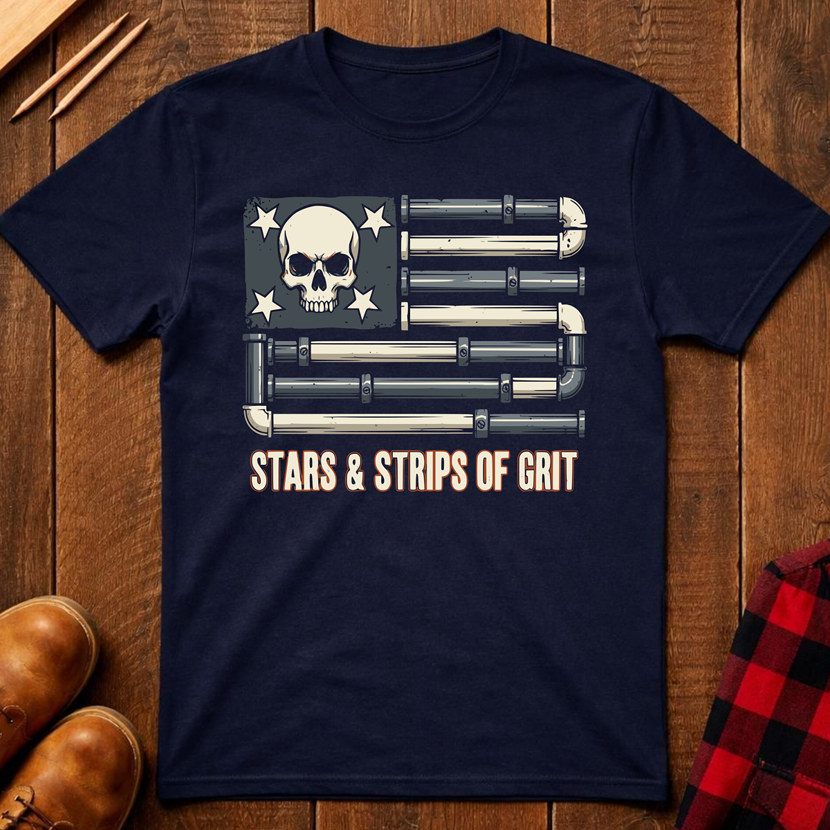 The Red, White, and Blue Patriotic Collection: Stars & Strips Of Grit Ed.2 T-Shirt